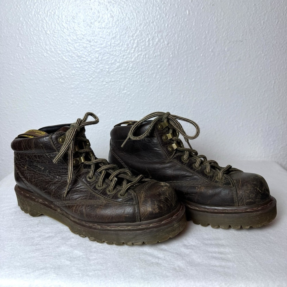 Dr. Martens Boots 10937 Womens 10 Men's 9 Y2K Chunky Leather Brown Lace Up‎